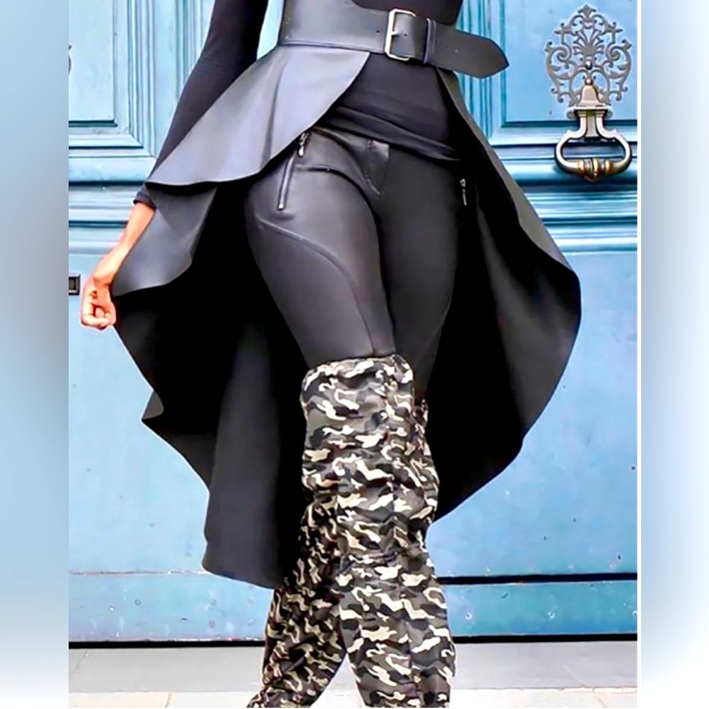 Black Fashion Belt (pants or boots not included)